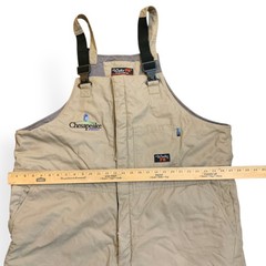 Walls Lined Bib Tan Overalls Insulated Chesapeake Energy Logo Sz XXL TALL