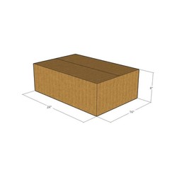 5 24x16x8 Kraft Brown Corrugated Shipping Boxes 32 ECT Single-Wall New