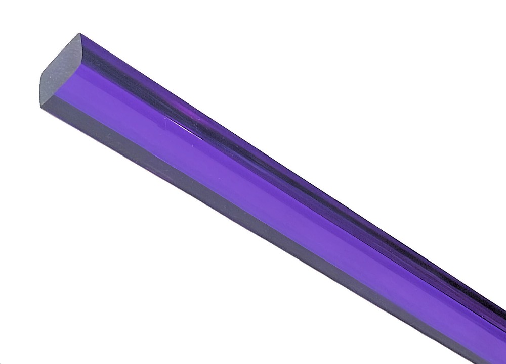 1” x 1″ x 36″ INCH SQUARE CLEAR PURPLE TRANSLUCENT ACRYLIC ROD AQUARIUM SAFE!