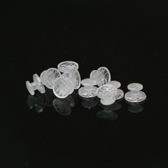 US 100Pcs Dental Ortho Lingual Buttons Ceramic/Metal Bondable Round Mesh Base
