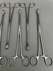 Professional 8” Surgical Sponge Holding Forceps Stainless Steel Set Of 8