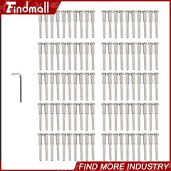 100 PCS Invisible Cable Railing Kit T316 Stainless Steel 1/8″ Invisible Receiver