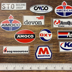 Decal Stickers Amoco Marathon Key Energy American Columbus McKinnon Devon OXY