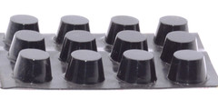 5/8″ Diameter x 3/8″ Tall Silicone Rubber Feet Peel & Stick for Equipment Pads