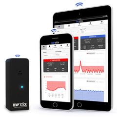 Temp Stick WiFi Temperature & Humidity Sensor 24/7 Monitoring & Alerts (Black)