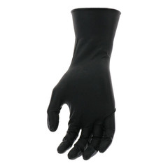 Large Black 8-Mil Thick 100% Nitrile Disposable Work Gloves with Textured Grip a