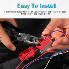 2PCS DC 12V-24V Automatic Reset Circuit Breaker with Cover Stud Bolt, 30A Car Cu