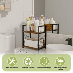 Aduanbang Coffee Bar Accessories Organizer, 2 1385.14 cubic inches, Brown