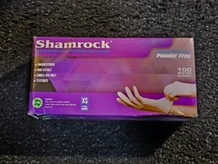(QTY 1700) Shamrock 60600 XS Series Latex Non-Medical Powder Free Gloves White