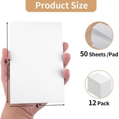Note Pads 4×6 Inch, 12 Pack Blank Scratch Pads for Writing, 50 Sheets Per Memo P