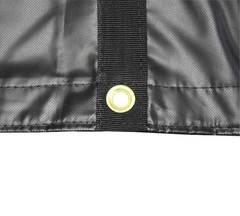 16’x24′ Flatbed Truck Heavy Duty Tarps – 18Oz Vinyl Black Steel Tarp (4′ Drop)
