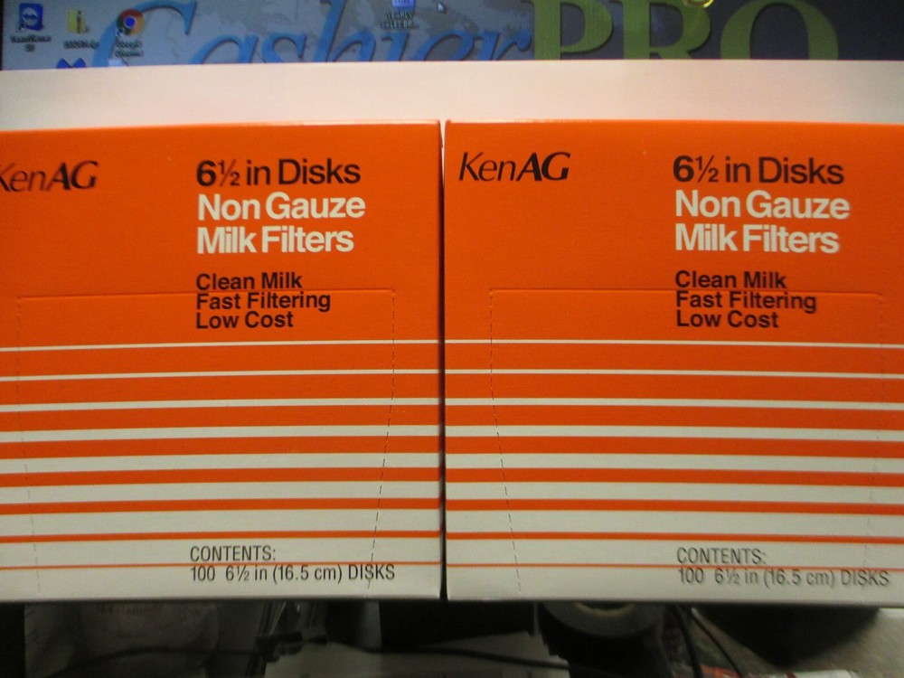 Milk Filter Strainer – 6 1/2 inch Strainer Disc ( 2 ) Boxes of 100 New KenAg