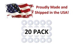 Plastic 20 QTY White Blank Size Divider Clothing Rack Divider