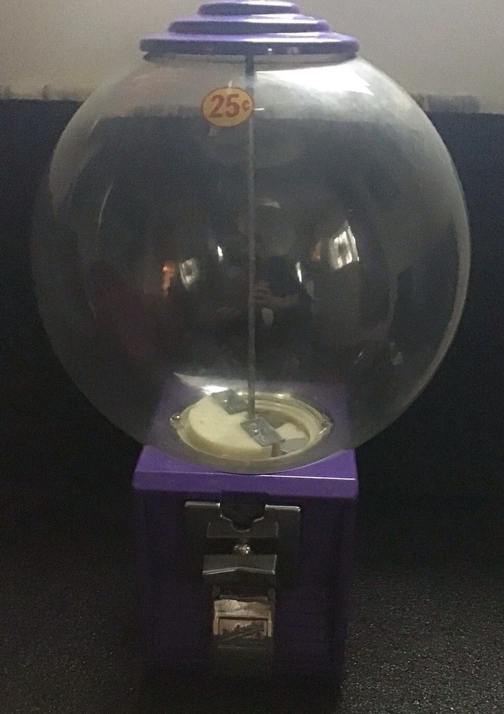 Purple Candy 25 Cents Northwestern Super Globe Vending Machine Rare Vintage