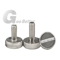 Knurled Thumb Screws Slotted M3/M4/M5 Flat Head Hand Grip Knob Slot Drive Bolts