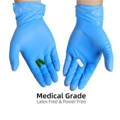 Basic Medical Synmax Vinyl Exam Gloves – Latex-Free & Powder-Free – Large,