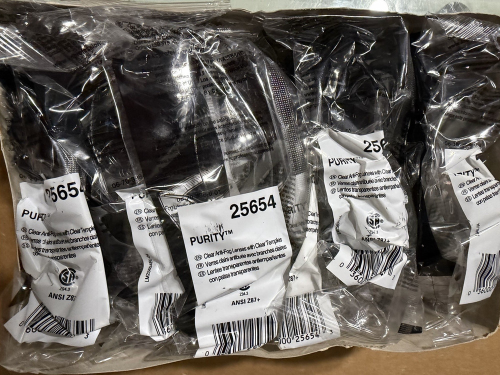 KIMBERLY CLARK 25654 Purity Safety Glasses Anti-Fog Scratch-Resistant Lens Lot