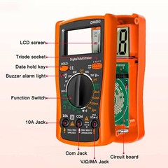 LCD Digital Multimeter AC DC Voltmeter Ammeter Ohmmeter Volt Tester Lead Meter