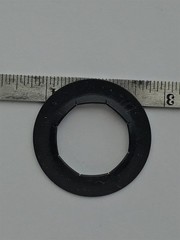 Push-On Pushnut, 5/8 Spring Steel, Black, Phosphate & Oil, 2-Piece