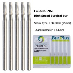 Wave Dental Surgical Burs 25mm Carbide Bur Friction Grip FG Round For High Speed