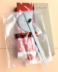 STARRETT No. C182 Satin Chrome Finish Steel Protractor. Made in the USA 🇺🇸!!