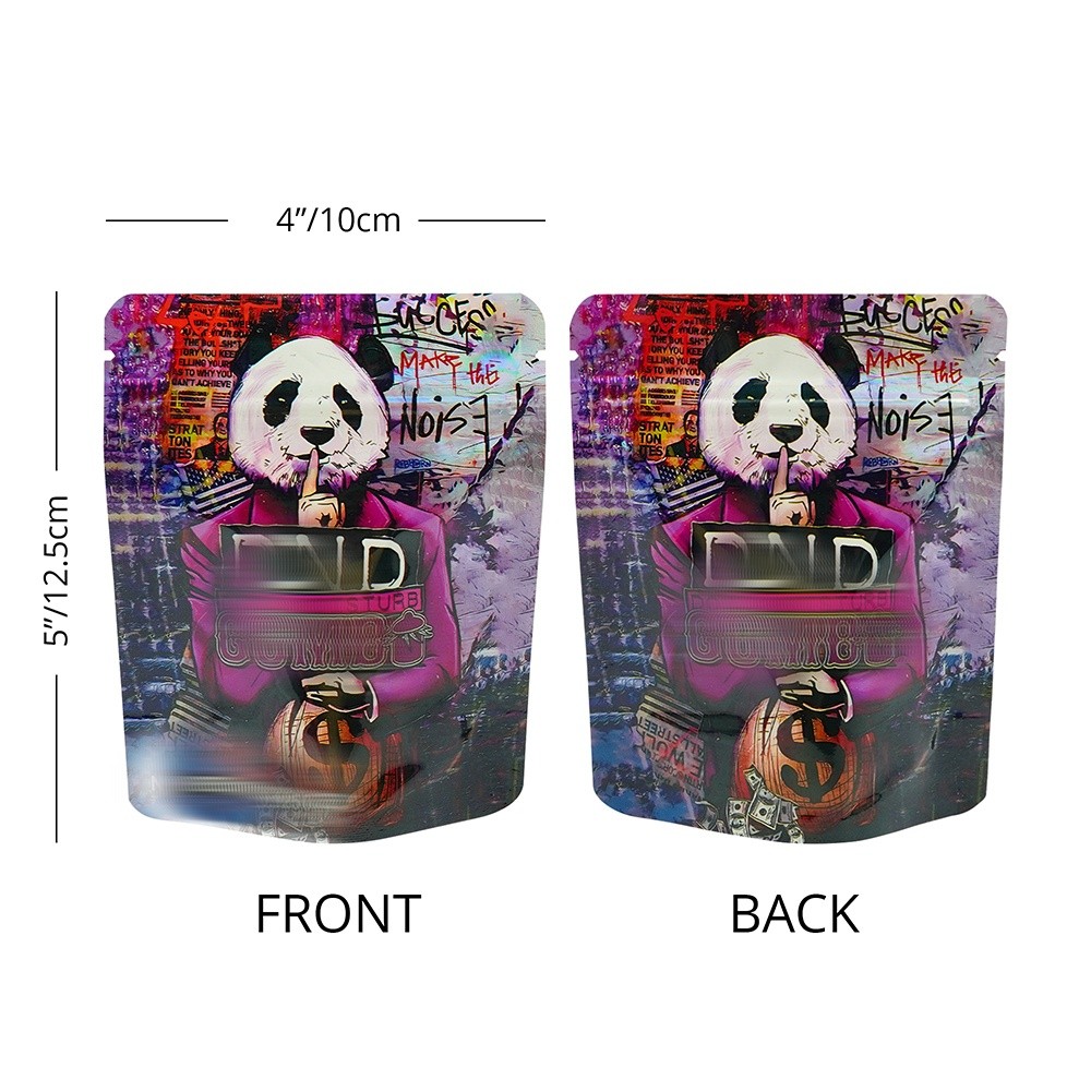 4 Styles Mixed Foil Bags 3.5g Zip Seal Packaging Pouches for Herb & Food Storage
