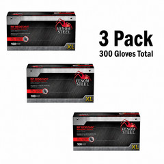 Venom Steel Industrial Nitrile Gloves One Size Fits Most, 100 Count, (Pack of 3)
