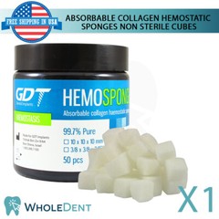 Dental Hemosponge Absbable Gelatine Sponge Gelfoam Cubes Non Sterile Sur gical