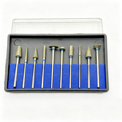 10PCS/Set Dental Lab Polishing Bur Drills Tungsten Steel Carbide Burs 2.35MM