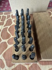 vintage young brothers 1/8″ steel letter stamps gruv grip set of 27 pieces usa