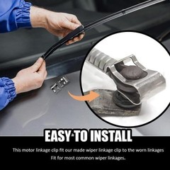 2PCS Universal Windshield Wiper Linkage Repair Clip Kit, Windscreen Wiper Motor