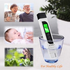 HoneForest TDS Meter, Digital 6.29 x 1.14 x 0.59 inches (160x29x15mm), White
