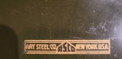 Vintage Steel File Card Box 4″x6″ Cards, Art Steel Company – ASCO New York USA.