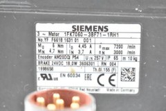 Siemens Motor 1.5kW 600V 6Nm 3000rpm 1FK7060-3BF71-1RH1 ( 1FK7 060-3BF71-1RH1 )