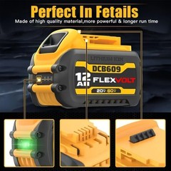 2Pack 12.0AH DCB609-2 For DEWALT DCB206 20V/60V MAX FLEXVOLT Lithium-Ion Battery
