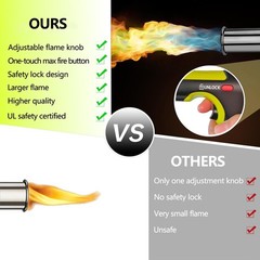 SEESE Powerful Propane Torch Gun,Kitchen Cooking With Black and Green