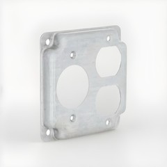 🔴(QTY 4) HUBBELL 831C 4” Square Cover Exposed Duplex 1.62” 20A Twist Lock‼️