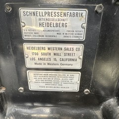 Heidelberg Original Heidelberg Letter Press Machinery Printing Machine