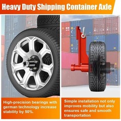 2 Pack Shipping Container Wheel 6×5.5 Lug Kit Heavy Duty Shipping Container Axle