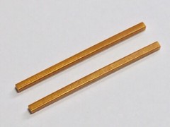 2 ZAC 131-7674-01 ELASTOMERIC CONNECTOR GOLD PLATED 40.5mm L x 1.6mm W x 1.6mm H