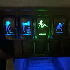 Custom Toggle Rocker Switch 45 Designs, 4 Colors – 12V 20A UTV Boat Truck Car