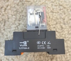 Electromagnetic Power Relay, 8-Pin 10 AMP 24V DC Relay Coil with Socket Base