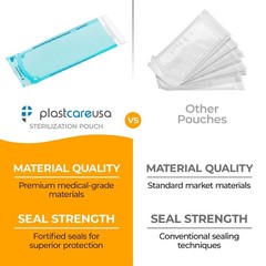 200 3.5 X 5.25 Self Sealing Sterilization Pouches – Autoclave Sterilizer Bags…