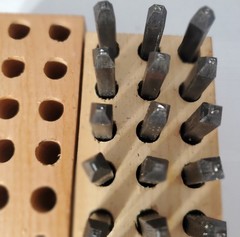 Young Bros Stamp Works 01361 Hand Stamp Kit, Letter/Number Set 1/16″ 1.6 MM