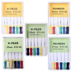 10Pack Dental Endo Root Canal H/K-Files Niti/Steel/Reamers 21/25/31 mm Hand Use
