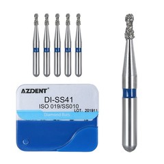 200pcs AZDENT Dental Diamond Burs Medium FG 1.6MM F High Speed Handpiece 20Types