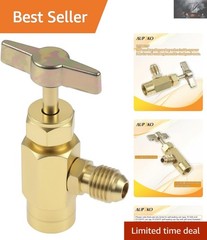 Brass R1234YF Can Tap with Self-Sealing Valve and Safety Check Feature