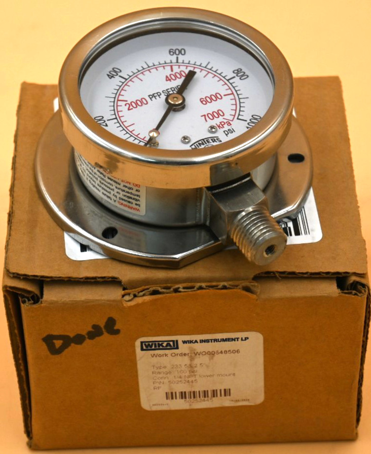 WIKA 160 psi 1/4 NPT Pressure Gauge P/N 50252445