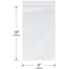 Plymor 6″ x 10″, 2 Mil Zipper Reclosable Plastic Bags