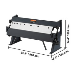 VEVOR 24 in Sheet Metal Bender 0-135° Brake Bending 14 Gauge Removable Fingers
